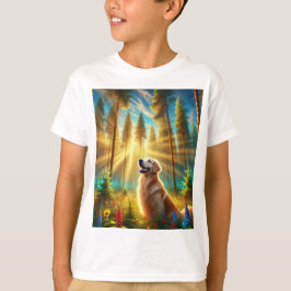 Goldener Retriever im verzauberten Wald T-Shirt