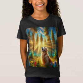 Goldener Retriever im verzauberten Wald T-Shirt