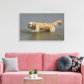 Goldener Retriever im Wasser Leinwanddruck (Insitu (Wohnzimmer))