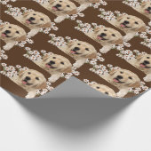 Goldener Retriever in Brauntönen Geschenkpapier (Ecke)