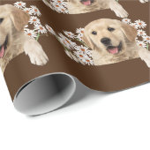 Goldener Retriever in Brauntönen Geschenkpapier (Rolleneckpunkt)