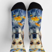 Goldener Retriever in den Blume Socken (Oben)