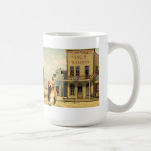 Goldener Retriever in der AWestern StadtTasse Kaffeetasse