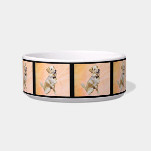 Goldener Retriever in einem Bowtie-Medium-Päckchen Napf