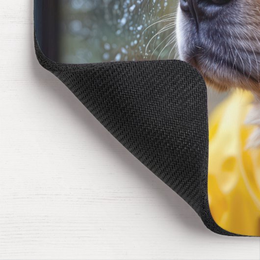 Goldener Retriever in einem Regenschirm Mousepad (Ecke)