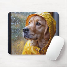 Goldener Retriever in einem Regenschirm