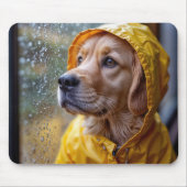 Goldener Retriever in einem Regenschirm Mousepad (Vorne)