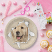 Goldener Retriever in Paper Hole Pappteller (Party)