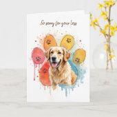 Goldener Retriever in Paw Print Karte (Gelbe Blume)