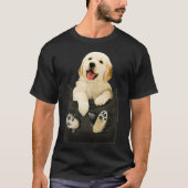 Goldener Retriever in Pocket Puppy T-Shirt (Vorderseite)