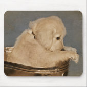 Goldener Retriever in Retro-Waschen Mousepad (Vorne)