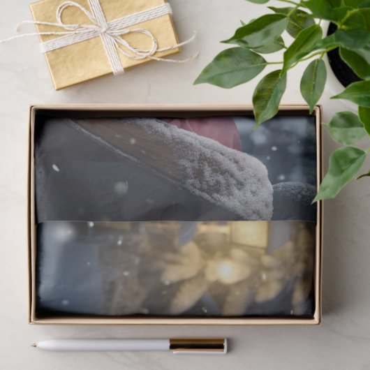 Goldener Retriever in Sleigh 3 Entdeckungspapier Seidenpapier (Geschenk)