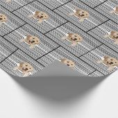 Goldener Retriever in verworrenen Linien Geschenkpapier (Ecke)