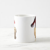 Goldener Retriever in Weihnachtsmannmütze Kaffeetasse (Mittel)