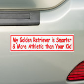Goldener Retriever-"intelligenter" Autoaufkleber (Auf Auto)