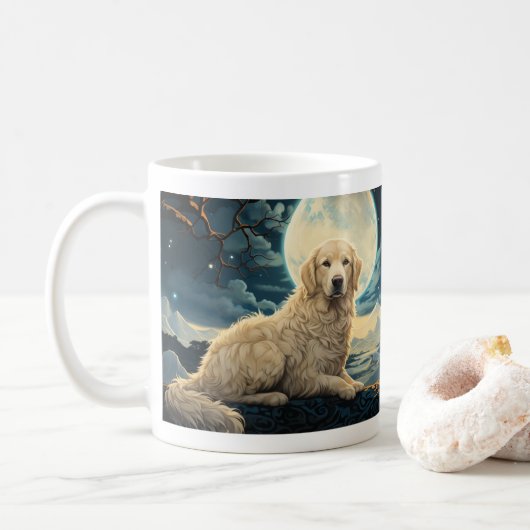 Goldener Retriever Kaffeetasse (Mit Donut)