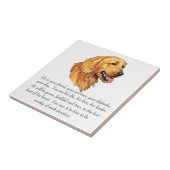 Goldener Retriever Keepake Fliese (Seite)