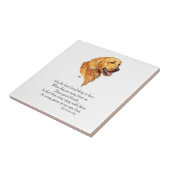 Goldener Retriever Keepake Fliese (Seite)