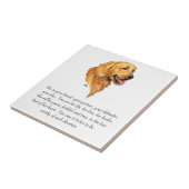 Goldener Retriever Keepake Fliese (Seite)
