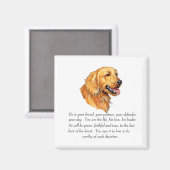 Goldener Retriever Keepake Magnet (Vorderseite/Rückseite)