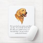 Goldener Retriever Keepake Mousepad (Mit Mouse)