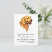 Goldener Retriever Keepake Postkarte (Stehend Vorderseite)
