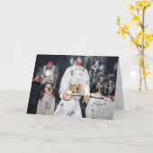 Goldener Retriever Kopfloses Mädchen und Koch Hall Karte (Gelbe Blume)