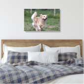 Goldener Retriever läuft 1 Leinwanddruck (Insitu (Schlafzimmer))