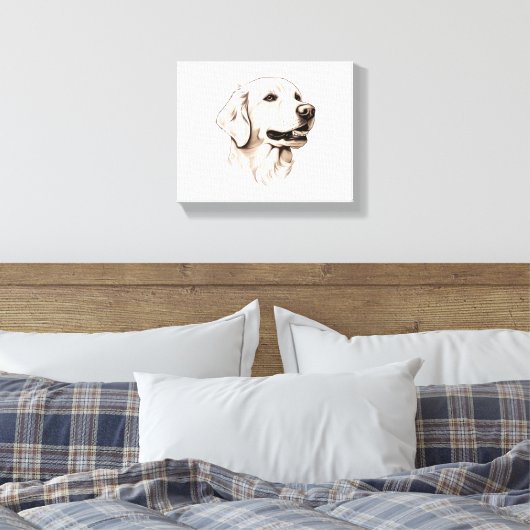 Goldener Retriever Leinwanddruck (Insitu (Schlafzimmer))
