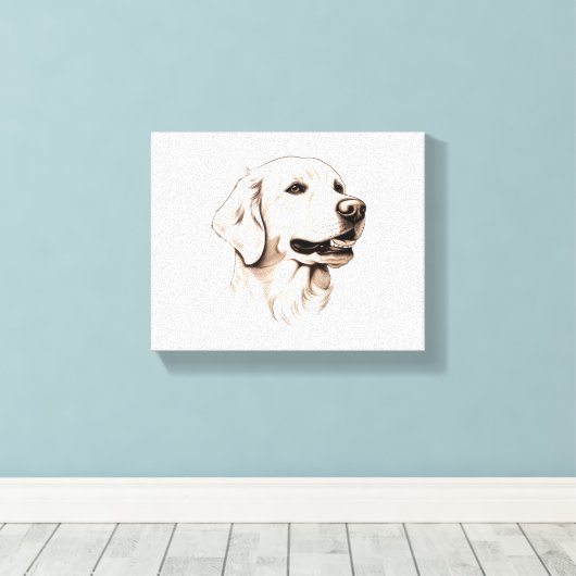 Goldener Retriever Leinwanddruck (Insitu (Holzboden))