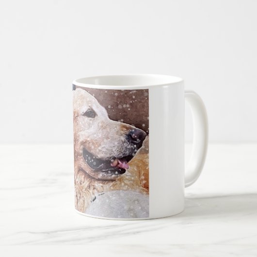 Goldener Retriever-Liebe Kaffeetasse (VorderseiteRechts)