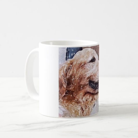Goldener Retriever-Liebe Kaffeetasse (Vorderseite Links)