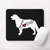 Goldener Retriever-Liebe Mousepad (Mit Mouse)