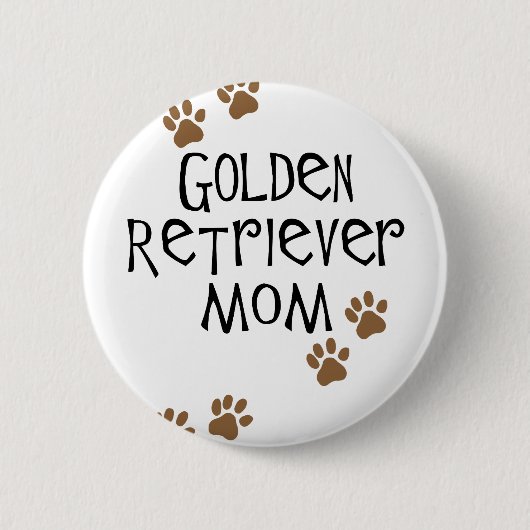 Goldener Retriever-Mama Button (Vorderseite)
