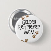 Goldener Retriever-Mama Button (Vorne & Hinten)