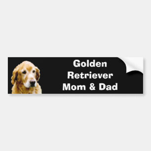Goldener Retriever-Mama-u. Vater-Autoaufkleber Autoaufkleber