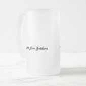 Goldener Retriever-mattierte GlasTasse, Party Mattglas Bierglas (Vorderseite Links)