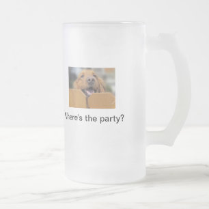 Goldener Retriever-mattierte GlasTasse, Party Mattglas Bierglas