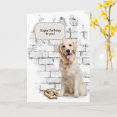 Goldener Retriever mit Baseball und Handschuh Karte (Gelbe Blume)
