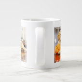 Goldener Retriever mit Basketballspielzeug Jumbo-Tasse (Rückseite)