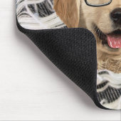 Goldener Retriever mit Brille Mousepad (Ecke)
