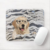 Goldener Retriever mit Brille Mousepad (Mit Mouse)