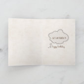 Goldener Retriever mit Brillen aus weißem Holz Karte (Innenseite)