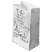 Goldener Retriever mit Brillen Geburtstag Kleine Geschenktüte (Rückseite Schrägansicht)