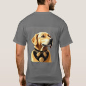 Goldener Retriever mit elegantem Collar T-Shirt (Rückseite)