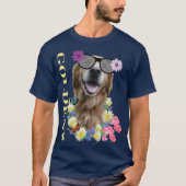 Goldener Retriever mit gedämpfter Sonnenbrille T - T-Shirt (Vorderseite)