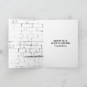 Goldener Retriever mit Graduierungshülse Karte (Innenseite)