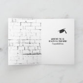 Goldener Retriever mit Graduierungshülse Karte (Innenseite)