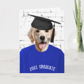 Goldener Retriever mit Graduierungshülse Karte (Vorderseite)