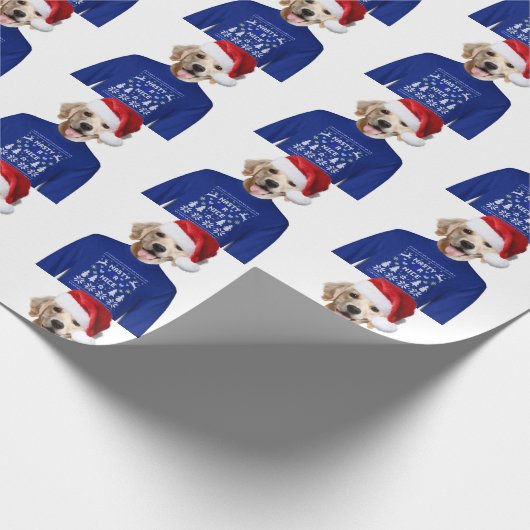 Goldener Retriever mit grobkörnigem Schleifpapier Geschenkpapier (Ecke)